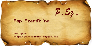 Pap Szeréna névjegykártya