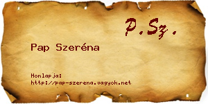 Pap Szeréna névjegykártya