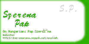 szerena pap business card